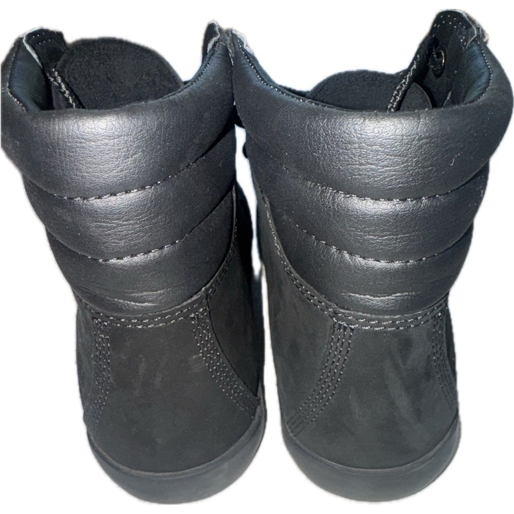 Timberland Dausette black leather sneaker boot women's booties Size 7.5 - Picture 6 of 10